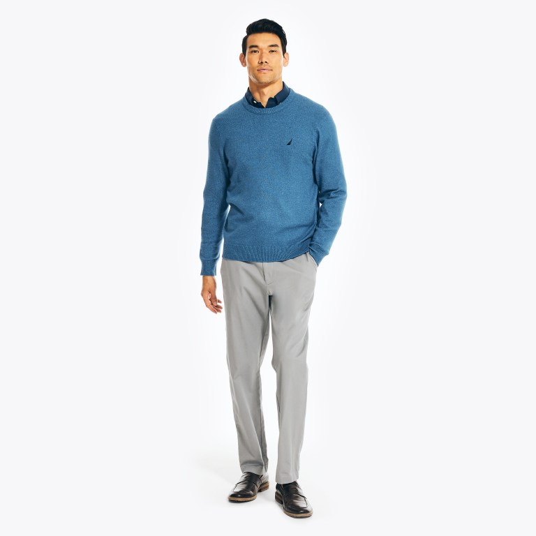 Nautica Sustainably Crafted Crewneck Truien Heren Blauw | 8jdYXv6y