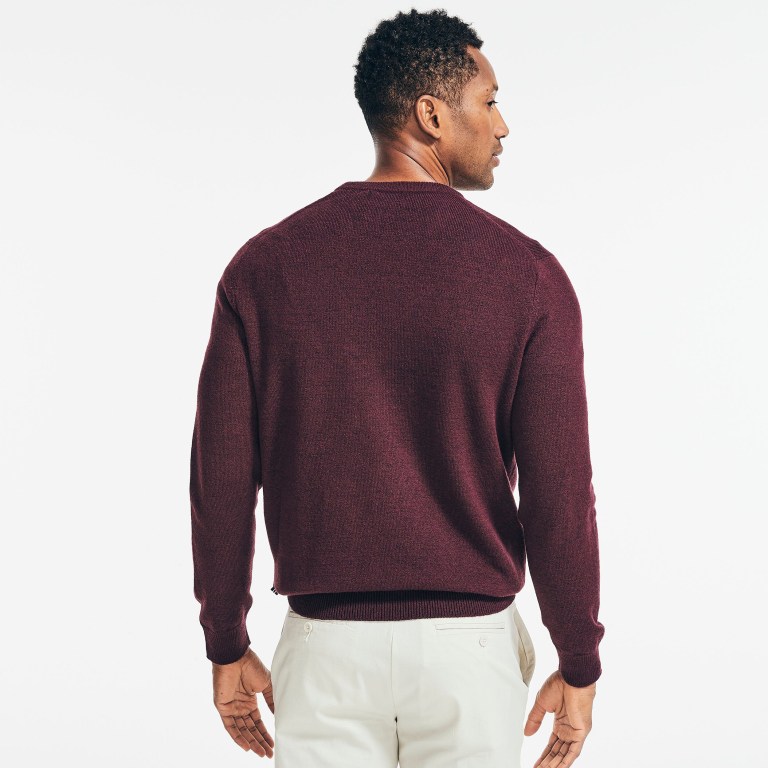 Nautica Sustainably Crafted Crewneck Truien Heren Rood | GV0YznED