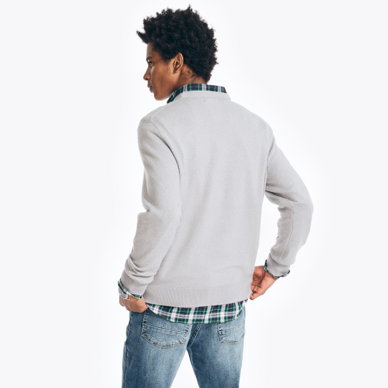 Nautica Sustainably Crafted Crewneck Truien Heren Grijs | zCt8nwVb