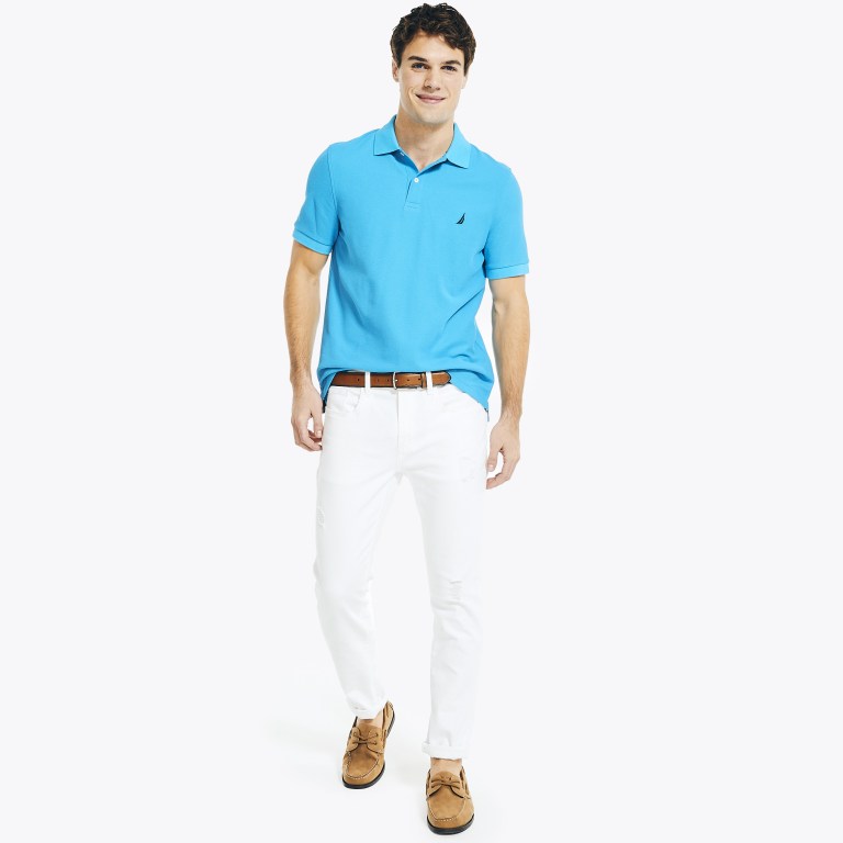 Nautica Sustainably Crafted Deck Poloshirt Heren Blauw | 1j504Fp7