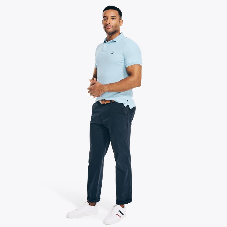 Nautica Sustainably Crafted Deck Poloshirt Heren Turquoise | CwjiiFc4