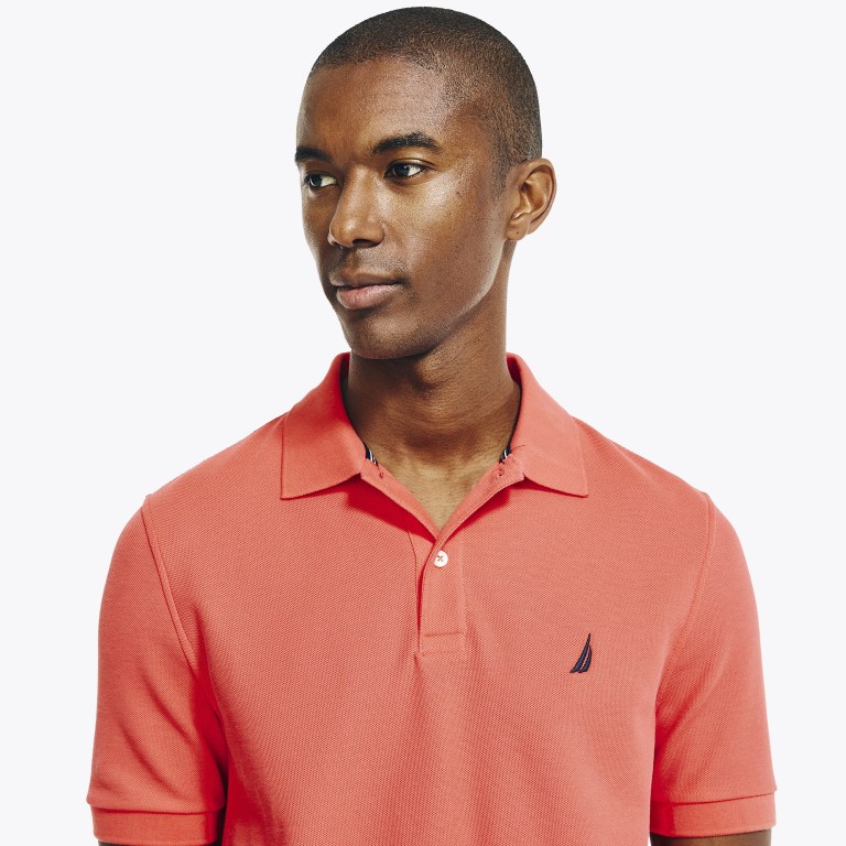 Nautica Sustainably Crafted Deck Poloshirt Heren Rood | GQu1vYBN