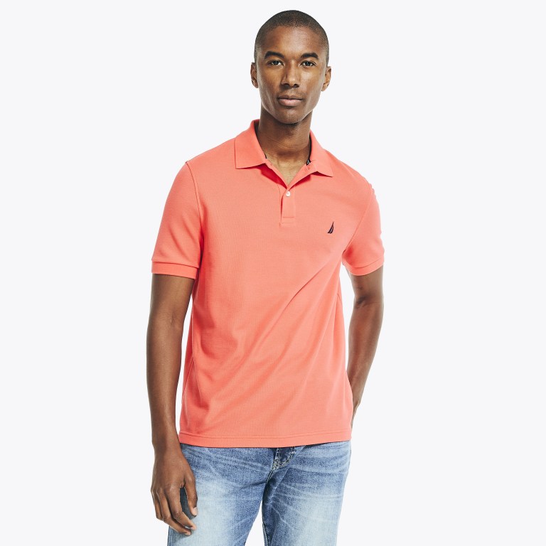 Nautica Sustainably Crafted Deck Poloshirt Heren Rood | GQu1vYBN