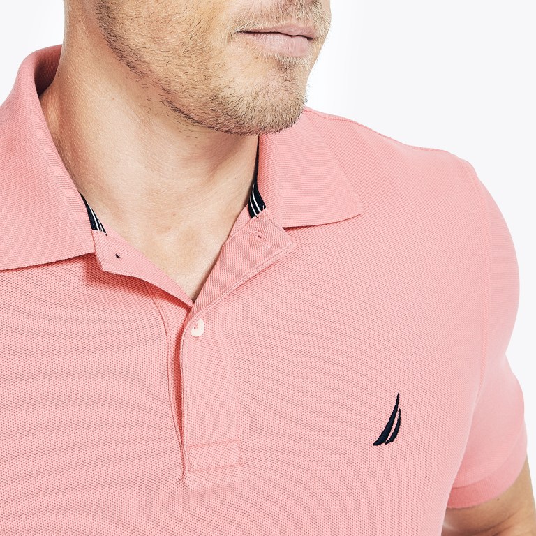 Nautica Sustainably Crafted Deck Poloshirt Heren Roze | KNDxPSL3