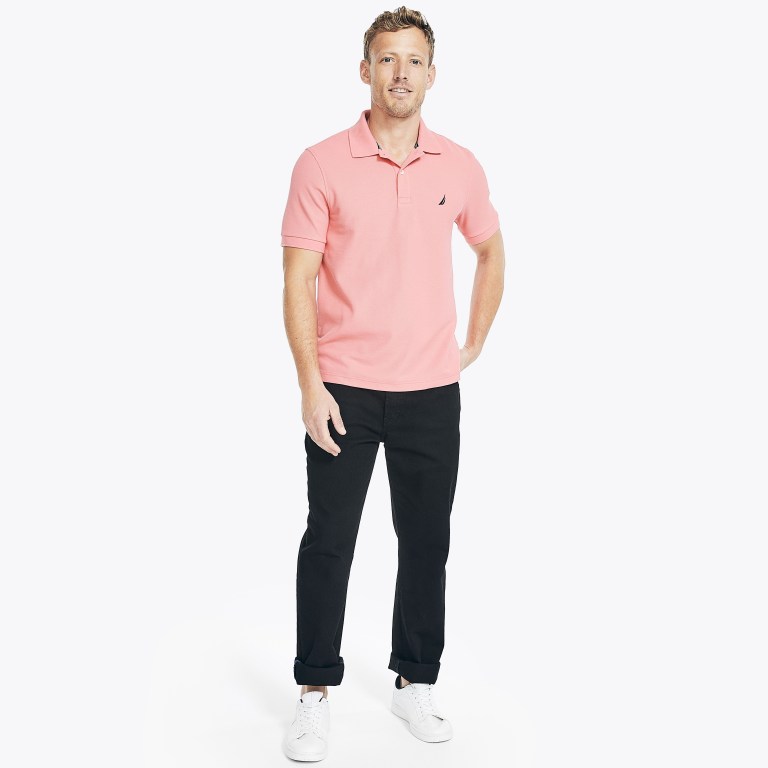 Nautica Sustainably Crafted Deck Poloshirt Heren Roze | KNDxPSL3