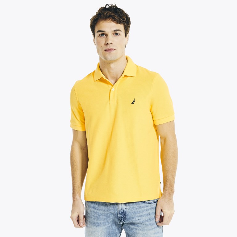 Nautica Sustainably Crafted Deck Poloshirt Heren Lichtgeel | T5l8P9er