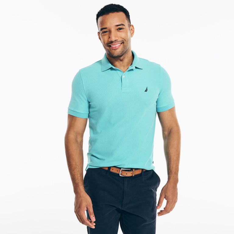 Nautica Sustainably Crafted Deck Poloshirt Heren Blauw | gKyNykfC