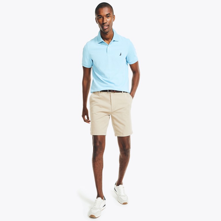 Nautica Sustainably Crafted Deck Poloshirt Heren Turquoise | hJxpWm4D