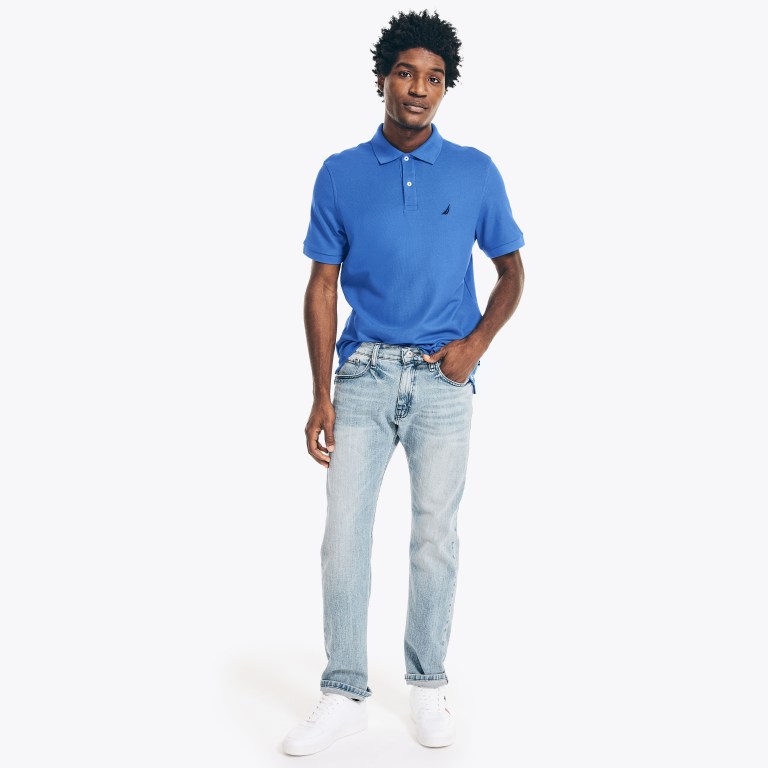 Nautica Sustainably Crafted Deck Poloshirt Heren Donkerblauw | nAHMYOki