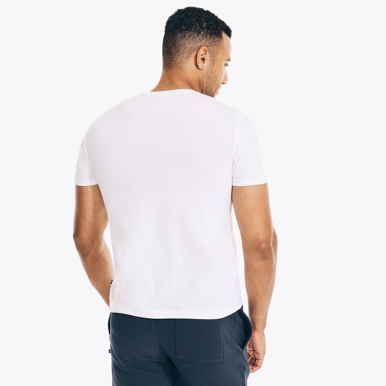 Nautica Sustainably Crafted Grafische T-shirts Heren Wit | hy6u2485