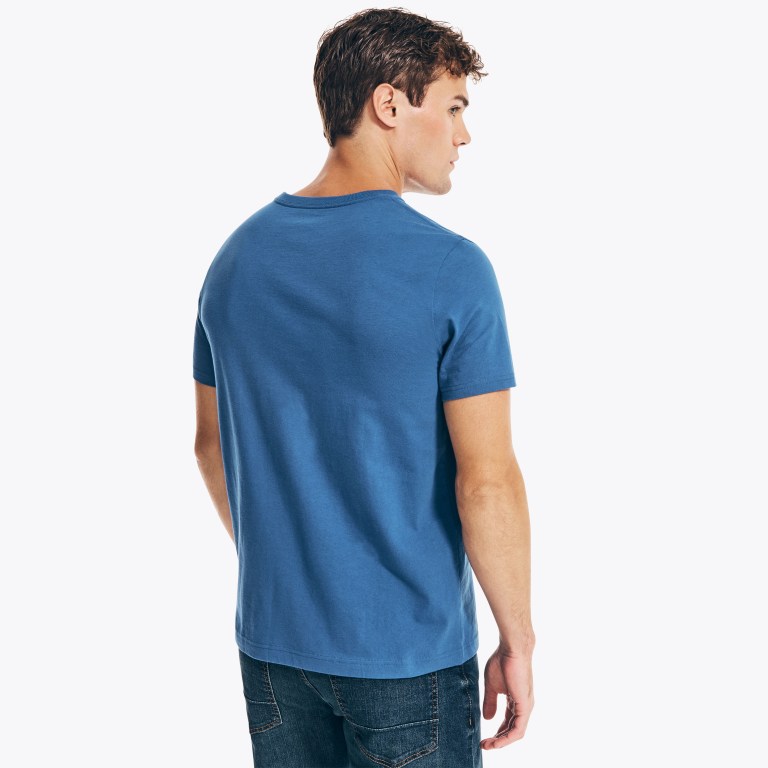 Nautica Sustainably Crafted N83 Grafische T-shirts Heren Blauw | TVe2MlWD