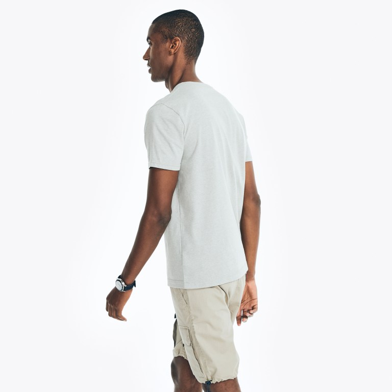 Nautica Sustainably Crafted Nautica Flags Grafische T-shirts Heren Grijs | KPqtx7c7