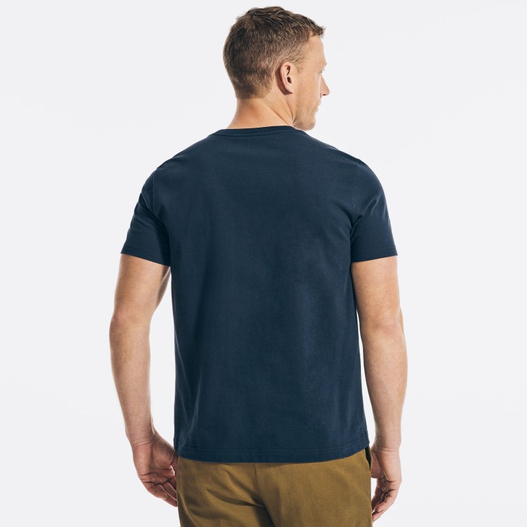 Nautica Sustainably Crafted Ns-83 Grafische T-shirts Heren Donkerblauw | Ni2yXxOs