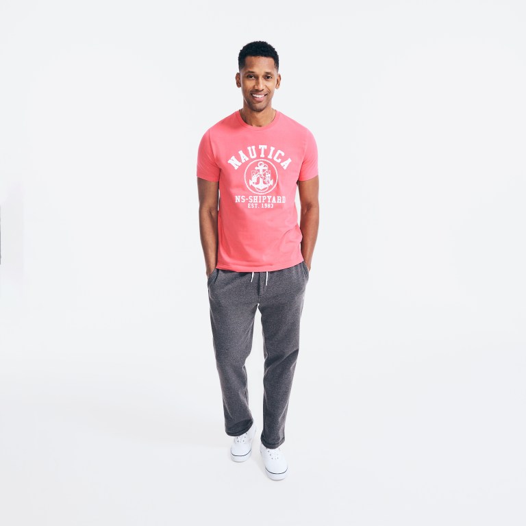 Nautica Sustainably Crafted Ns-83 Grafische T-shirts Heren Rood | vzMlSq5u