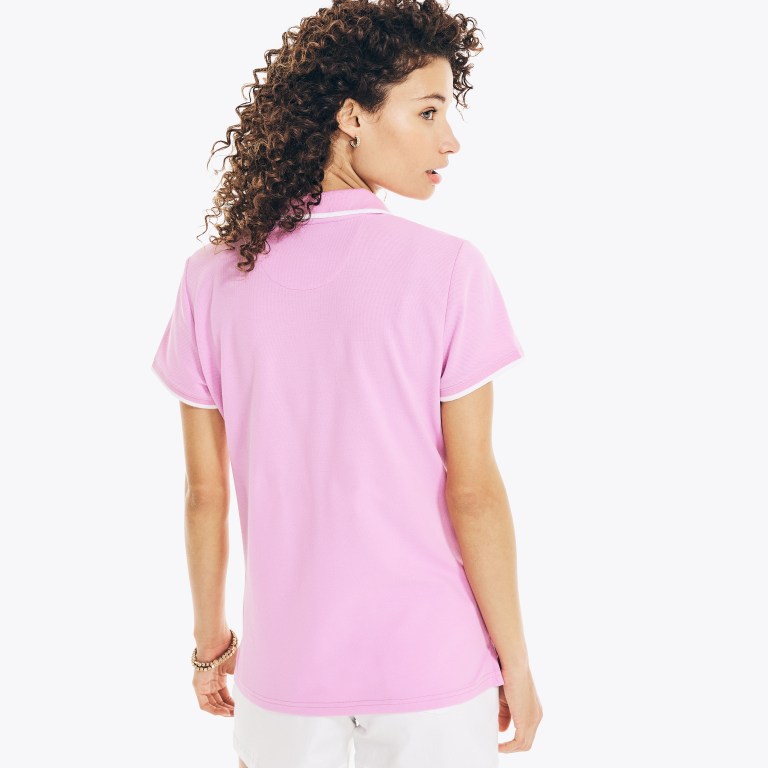 Nautica Sustainably Crafted Ocean Split-neck Poloshirt Dames Paars | lRMVylnd