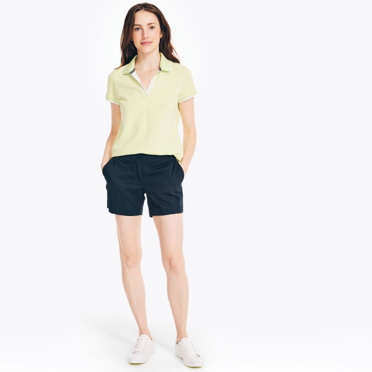 Nautica Sustainably Crafted Ocean Split-neck Poloshirt Dames Gekleurd | upB6LE5M