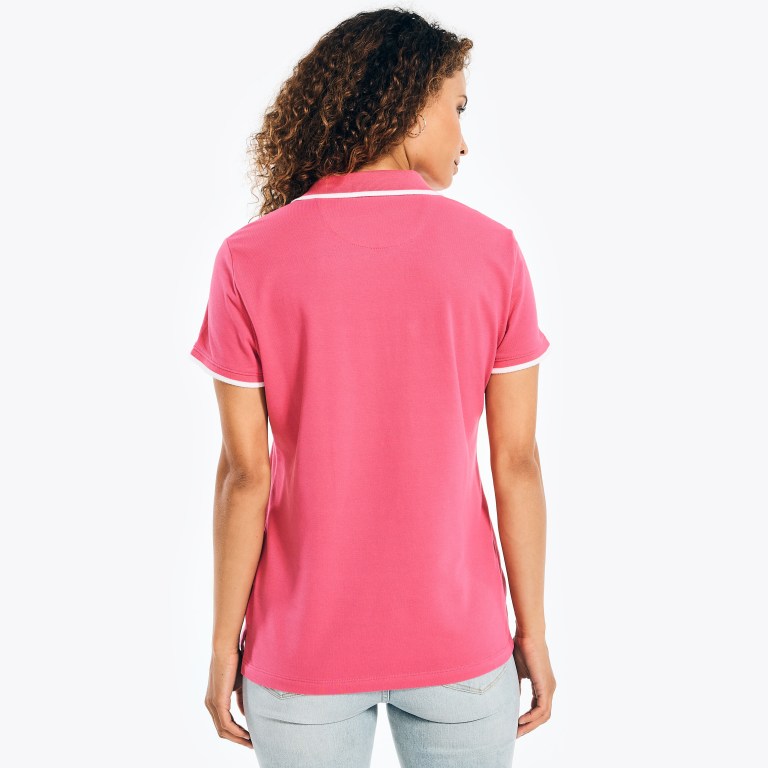 Nautica Sustainably Crafted Ocean Split-neck Poloshirt Dames Koraal | w3qGPmJo