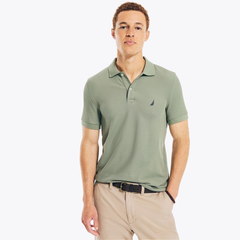 Nautica Sustainably Crafted Slim Fit Performance Deck Poloshirt Heren Groen | qOiQOZ9F