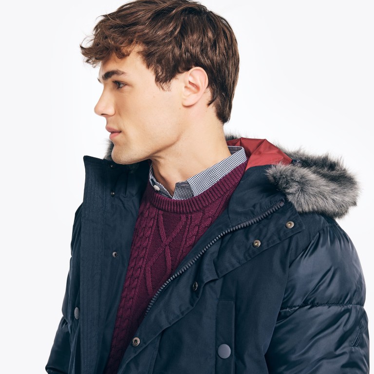 Nautica Sustainably Crafted Tempasphere Parka Jassen Heren Donkerblauw | O8QNPS3v