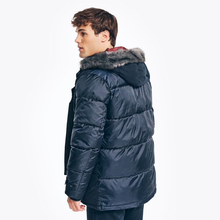 Nautica Sustainably Crafted Tempasphere Parka Jassen Heren Donkerblauw | O8QNPS3v