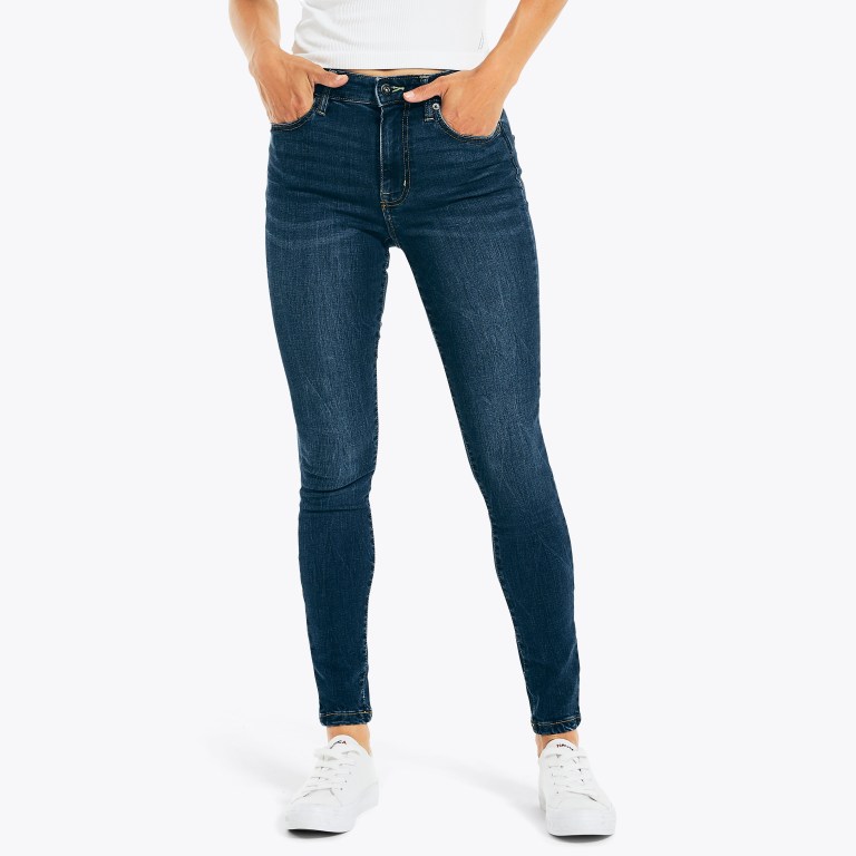 Nautica Sustainably Crafted True Flex Fit High-rise Skinny Denim Jeans Dames Blauw | E9lyItiL