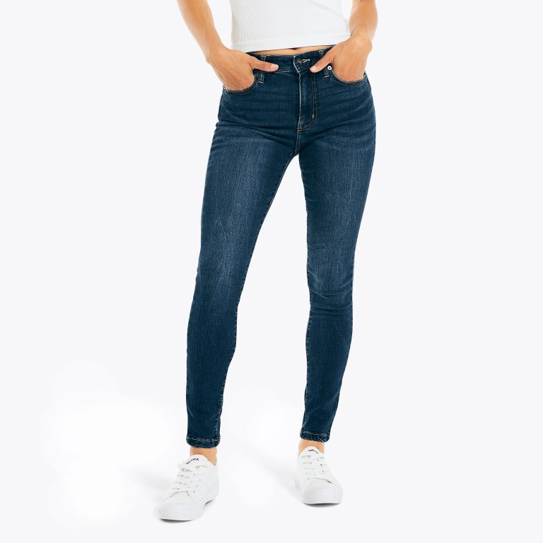 Nautica Sustainably Crafted True Flex Fit High-rise Skinny Denim Jeans Dames Blauw | E9lyItiL