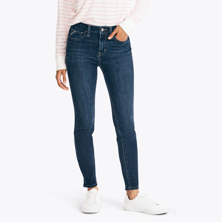 Nautica Sustainably Crafted True Flex High-rise Curvy Fit Skinny Denim Jeans Dames Blauw Geel | LVoBmT6H