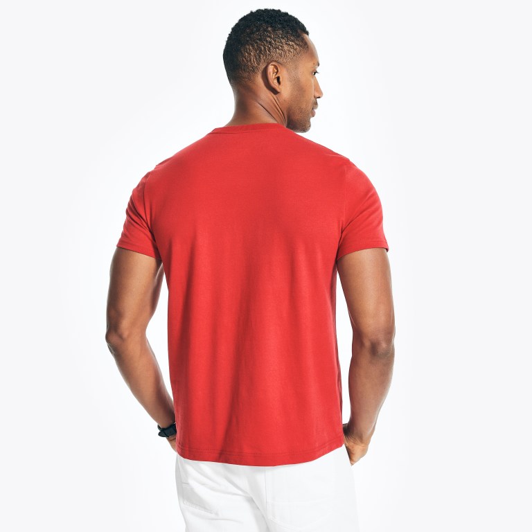 Nautica Sustainably Crafted Usa Sailboat Grafische T-shirts Heren Rood | slA2Mo4Q