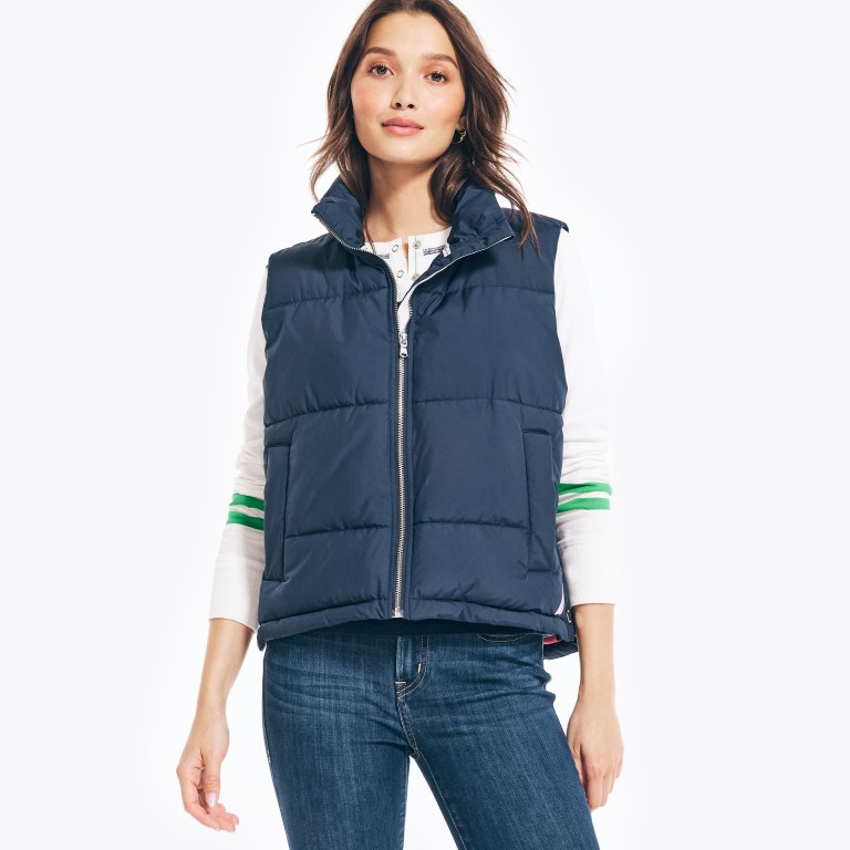 Nautica Tempasphere Quilted Vest Jassen Dames Blauw | STJN4nbc