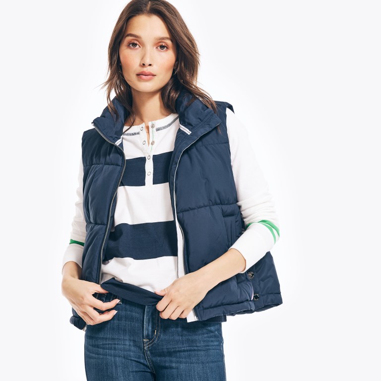 Nautica Tempasphere Quilted Vest Jassen Dames Blauw | STJN4nbc