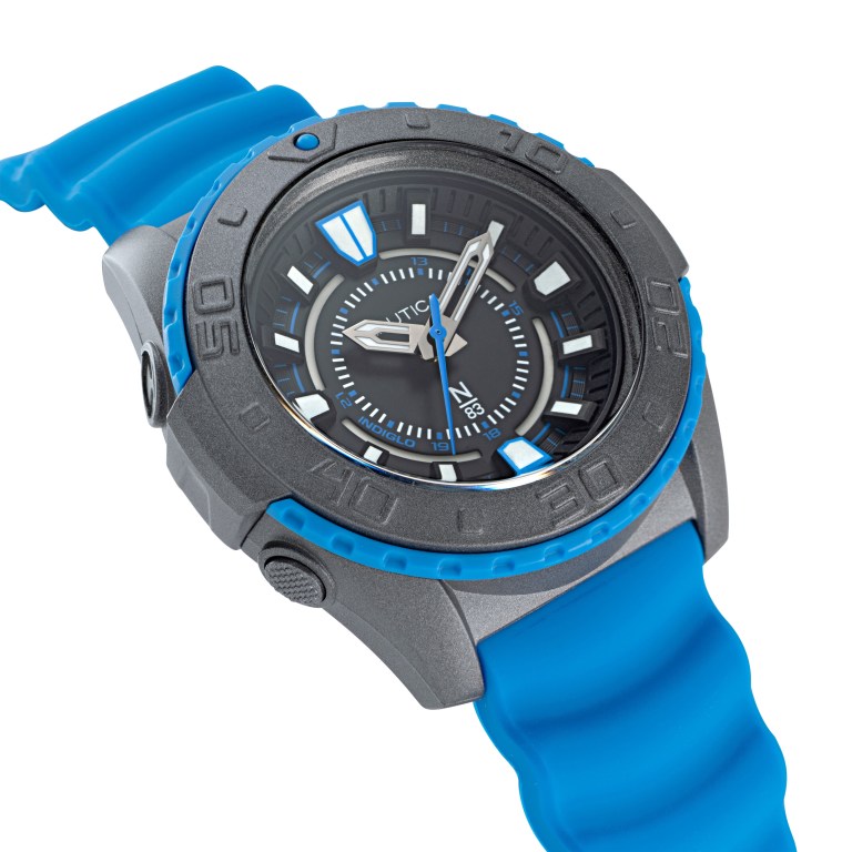 Nautica Textured Siliconen 3-hand Horloge Heren Gekleurd | HXPQ3oyO