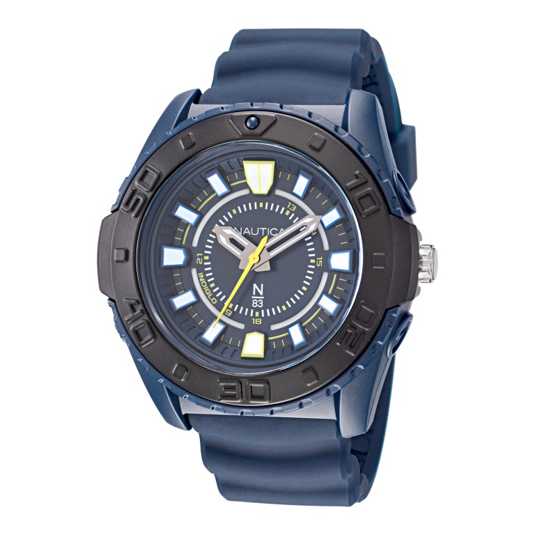 Nautica Textured Siliconen 3-hand Horloge Heren Gekleurd | cSgfZNch