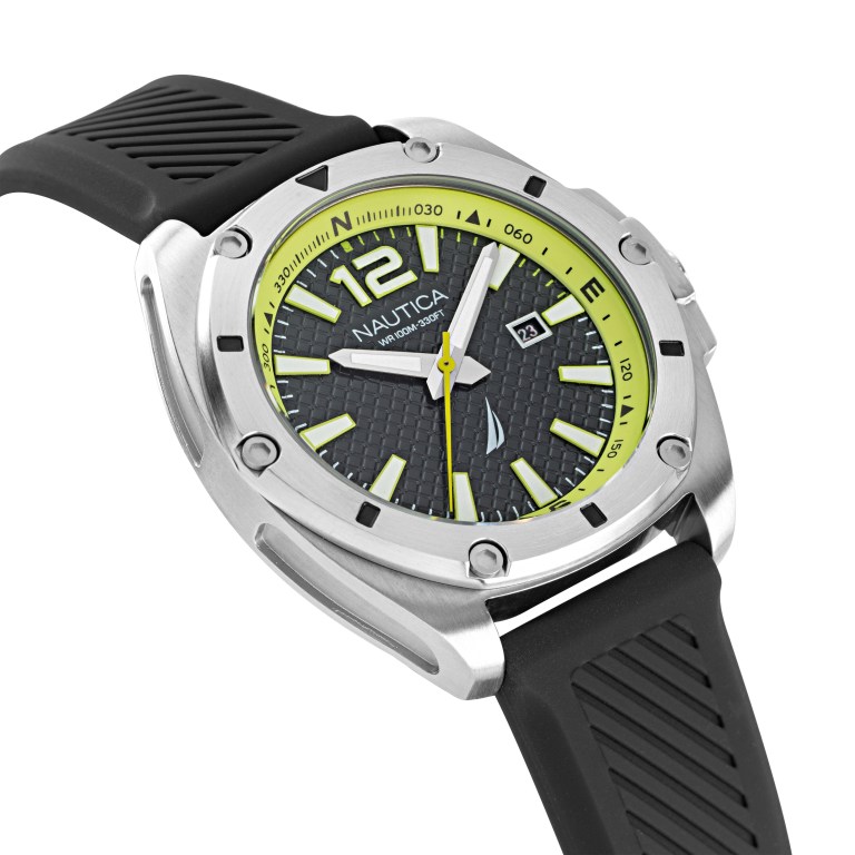 Nautica Textured Siliconen 3-hand Horloge Heren Gekleurd | sxNgDZ3O