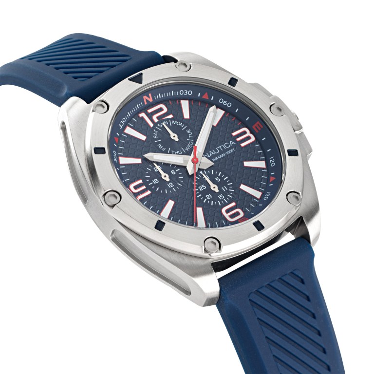 Nautica Textured Siliconen Multi-function Horloge Heren Gekleurd | ixOCDuw3