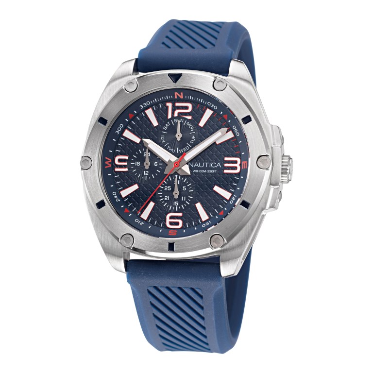 Nautica Textured Siliconen Multi-function Horloge Heren Gekleurd | ixOCDuw3