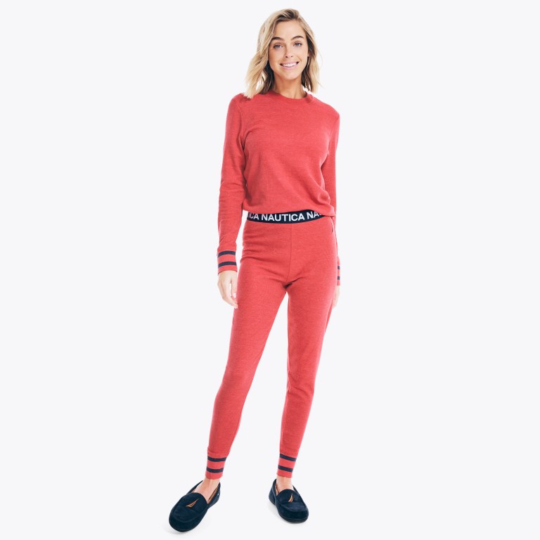 Nautica Thermal Set Base Layer Dames Roze | EQelwzBV