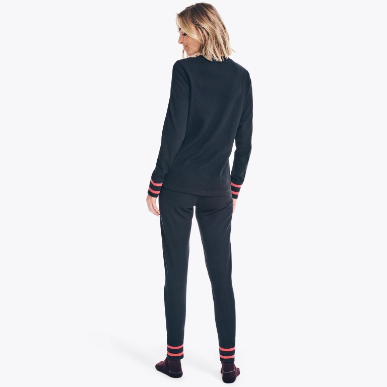 Nautica Thermal Set Sleepwear Dames Zwart | 4G4adhS9