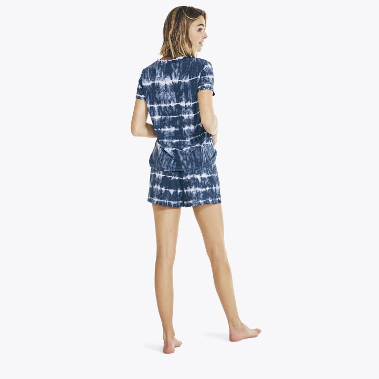 Nautica Tie-dye Print Pajama Set Sleepwear Dames Blauw | C8Sumwkc