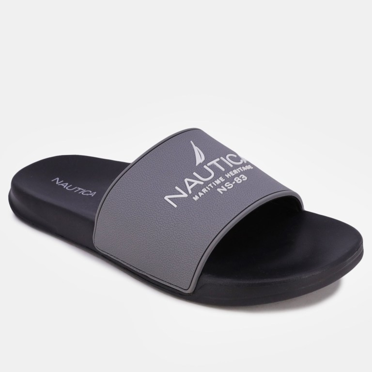 Nautica Tonal Logo-embossed Badslippers Heren Blauw | TZvJsW0K