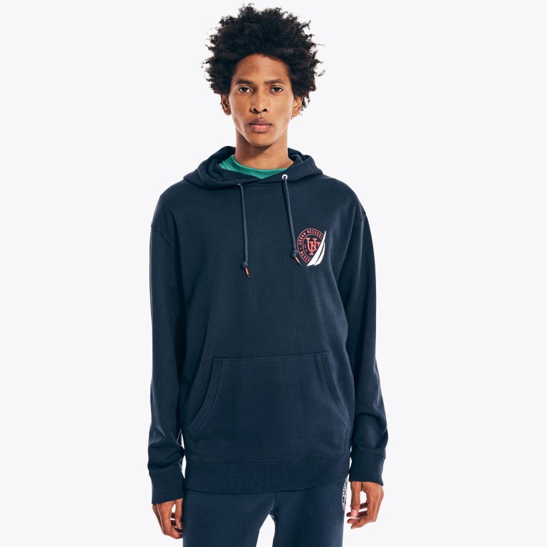 Nautica Urban Necessities X Nautica Grafische Pullover Hoodie Sweatshirts Heren Donkerblauw | OeMDncnu