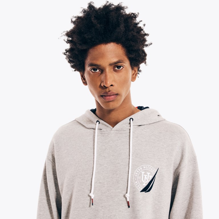 Nautica Urban Necessities X Nautica Grafische Pullover Hoodie Sweatshirts Heren Grijs | XPsuevR1