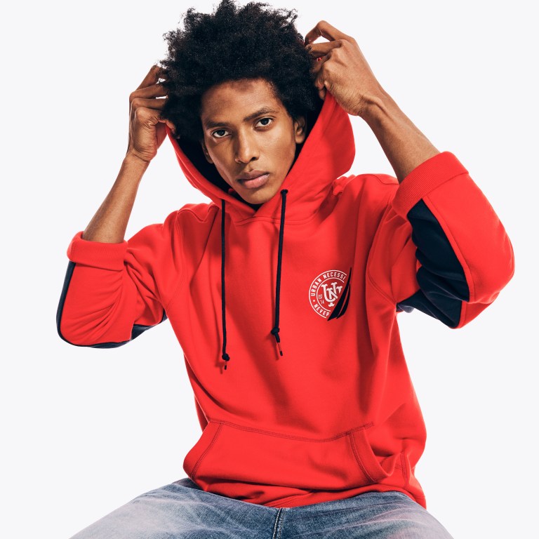 Nautica Urban Necessities X Nautica Grafische Pullover Hoodie Sweatshirts Heren Rood | w3hzCqq6