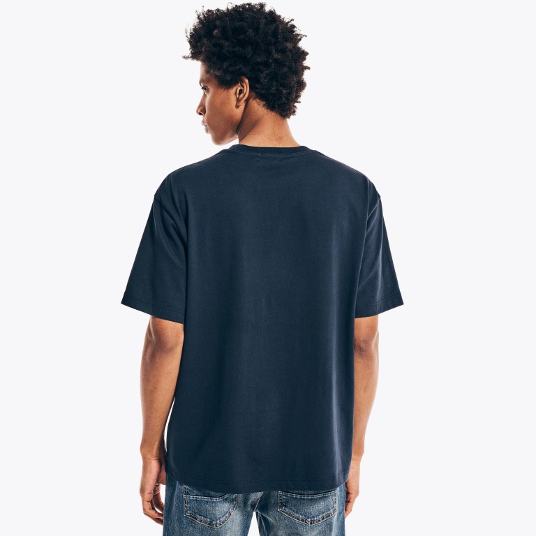 Nautica Urban Necessities X Nautica Grafische T-shirts Heren Donkerblauw | zcn12Z4x