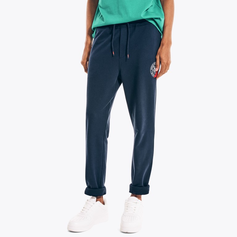 Nautica Urban Necessities X Nautica Logo Jogger Joggingbroek Heren Donkerblauw | ORFh40Pu