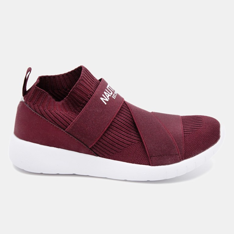 Nautica Vivien Knit Sneakers Dames Rood | VfKIZcNk