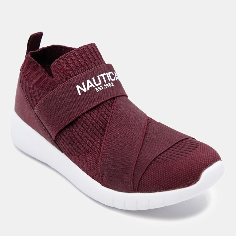 Nautica Vivien Knit Sneakers Dames Rood | VfKIZcNk