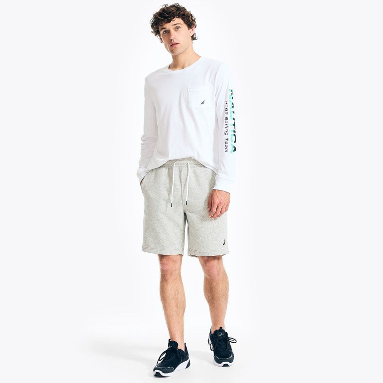 Nautica Wedstrijd Sustainably Crafted Long-sleeve Grafische T-shirts Heren Wit | qUB1lKJ4