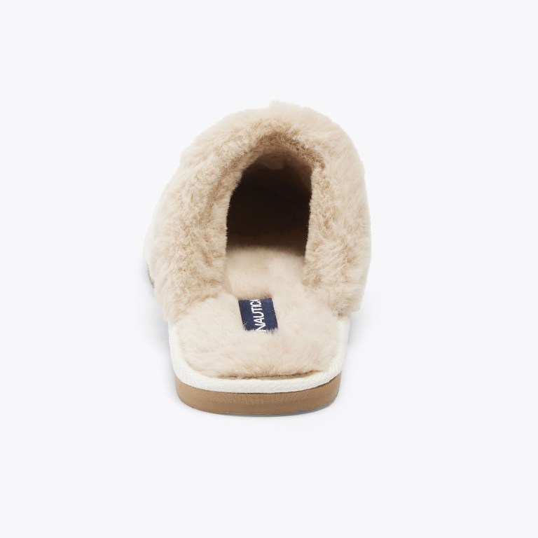 Nautica Wool Knit Slippers Dames Beige | sdTOAhjN