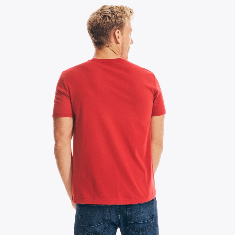 Nautica Yacht Club Grafische T-shirts Heren Rood | GLBFIVsR