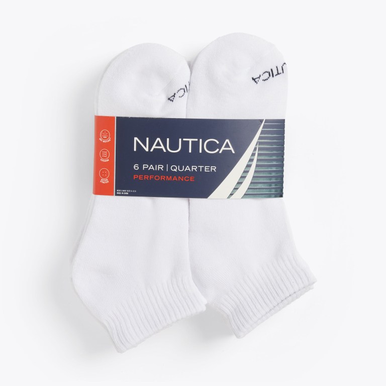 Nautica Atletische Core Quarter , 6-pack Sokken Heren Gekleurd | 44j6Tt9H